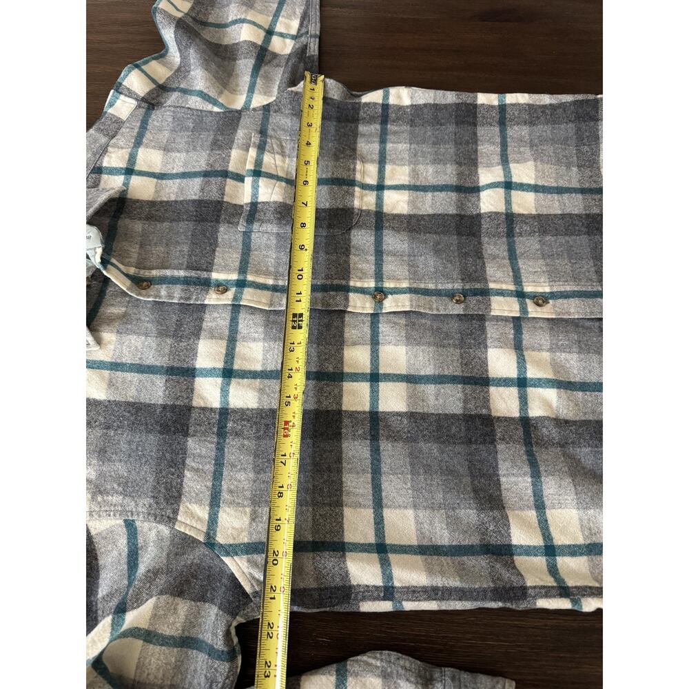 Pendleton Shirt Mens Medium Gray Plaid Wool Flannel Long Sleeve Lined Made USA - Picture 9 of 9